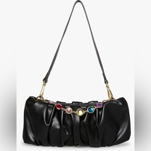 Betsey Johnson Party Black Shoulder Bag - Picture 4 of 12